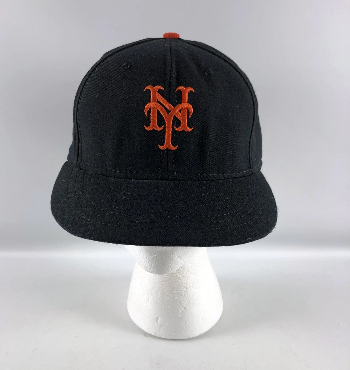 New York Giants Fitted Baseball Hat American Needle Black Orange Vintage NY