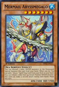 Mermail Abyssmegalo - BP02-EN117 - Rare - 1st Edition x1 - Heavily Played