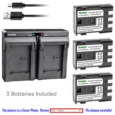 Kastar Battery Slim Dual USB Charger for Canon NB-2L CB-2LW MV880X MV890 MV900