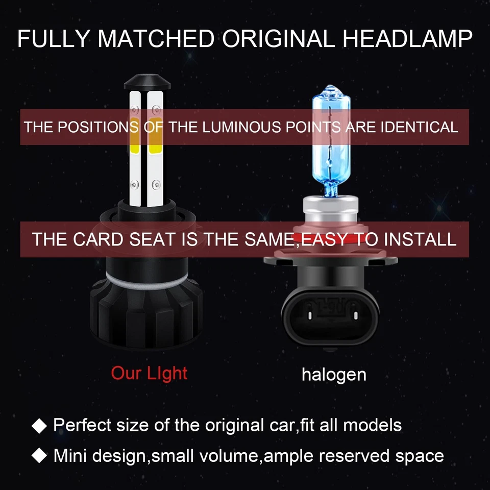 For BMW 325xi 330xi 2002-2006 - 6X LED Headlight Fog Light Bulbs Combo Kit 8000K - Image 4 of 4