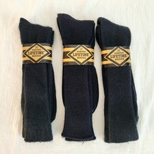 VTG Lot of 3 Gold Label Crew HABAND Mens Dress Socks 560X NWT 13-15 BLACK USA