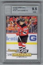 2019-20 UPPER DECK UD CANVAS YOUNG GUNS JACK HUGHES ROOKIE ACA 9.5 NEW JERSEY