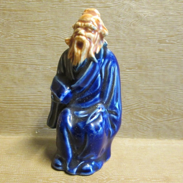 MUDMAN, 3 1/8" Chinese Porcelain Figure, BONSAI TREE Decoration, FREE S