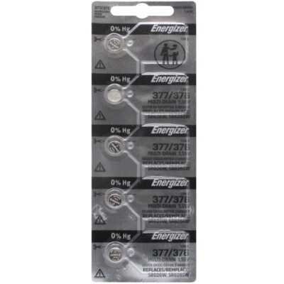 5 ENERGIZER 377 376 SR626 AG4 LR626 LR66  606  SR66 177G4 Silver OX Battery