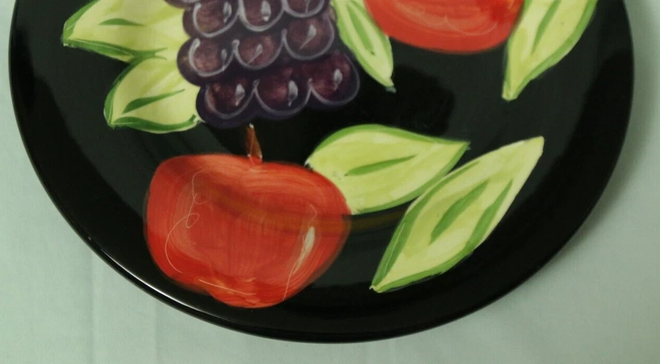 Tabletops Gallery Midnight Fruit DINNER PLATE (1 of 4 available) - Image 2 of 3