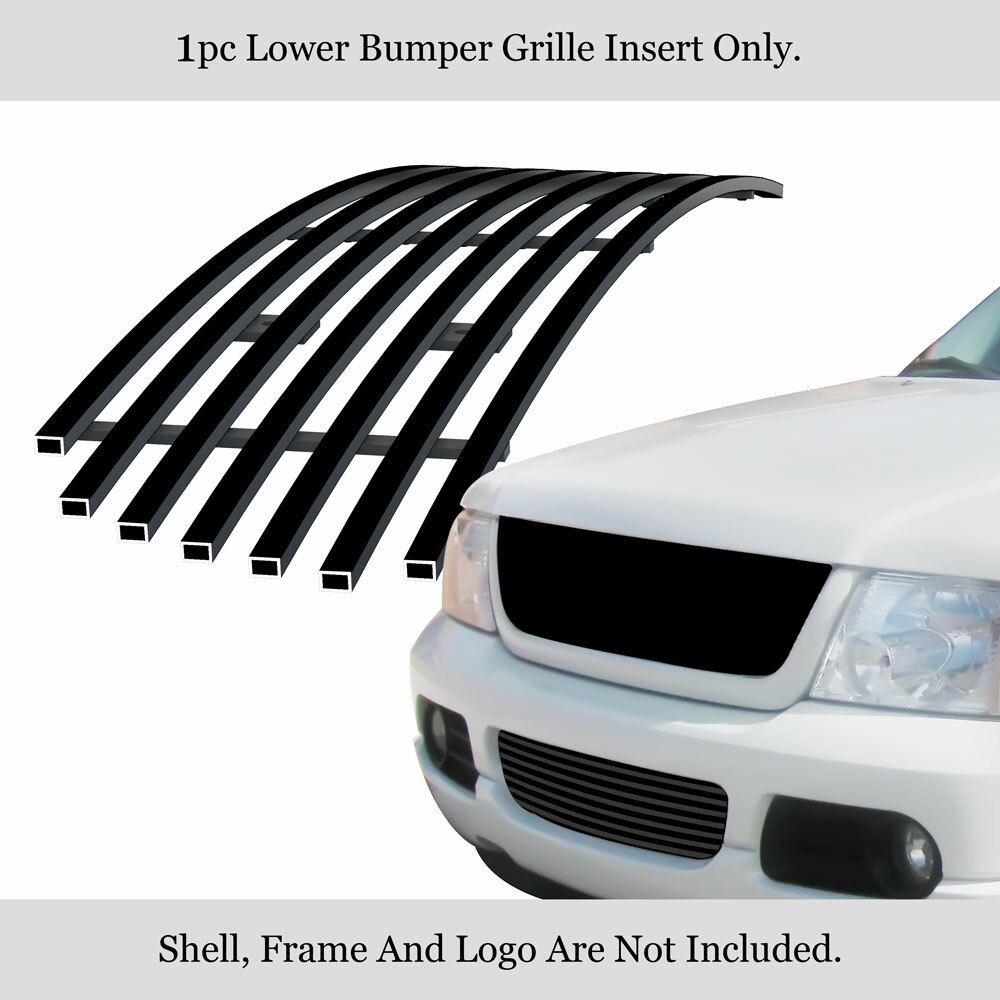 Fits 02-05 04 03 Ford Explorer Lower Bumper Black Billet Grille