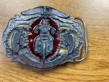 Vintage "Live to Ride, Ride to Live" Belt Buckle 1987 
