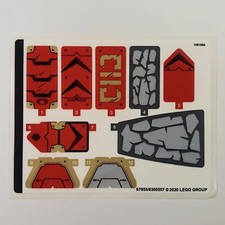 LEGO STICKER SHEET 71720 Ninjago Fire Stone Mech Master of the Mountain Decals