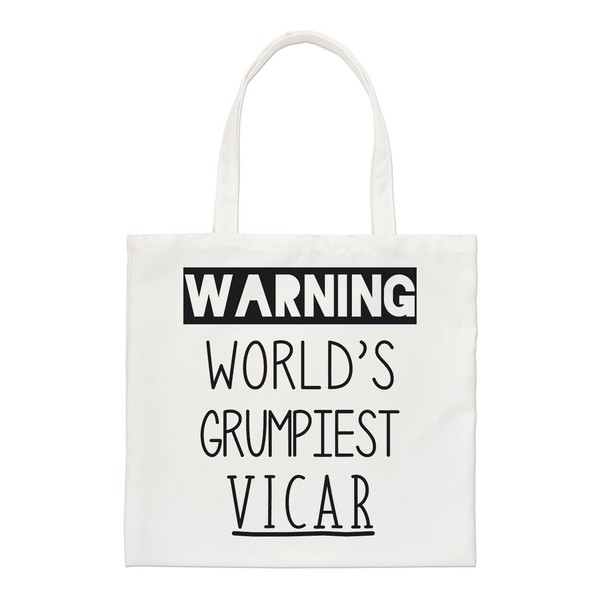 Achtung Worlds Grumpiest Vikar Regular Tragetasche Gut Best Geburtstag Shopper-image