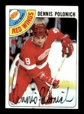 DENNIS POLONICH SIGNED 1978-79 TOPPS HOCKEY #106 - DETROIT RED WINGS AUTO