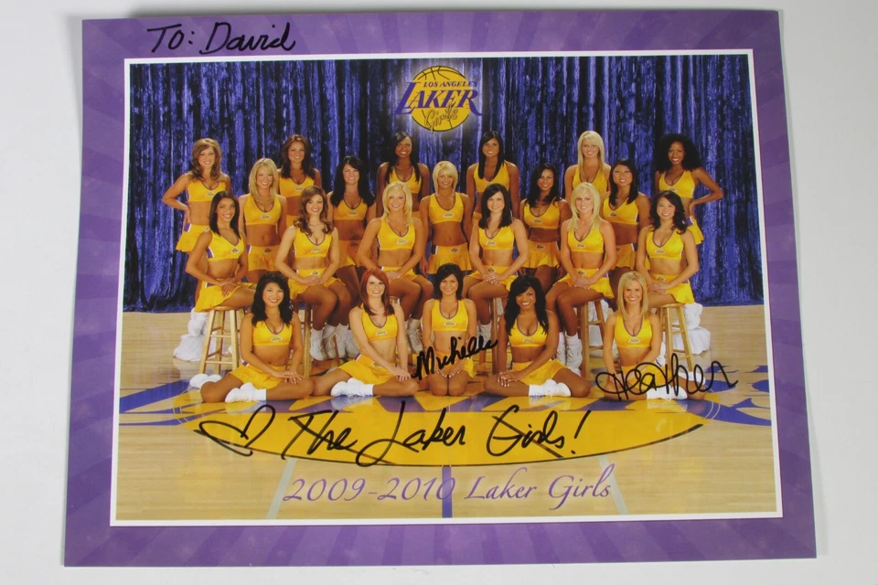 2009-2010 Los Angeles Laker Girls Signed Photo & FS West Calendar Collector Lot - Image 3 of 4