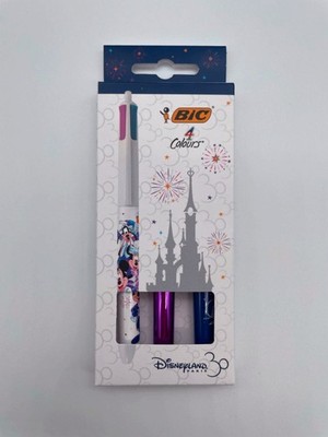 Neu 2022 Disney Disneyland Paris 30th Anniversary BIC 4 Farben 3 Stifte Set