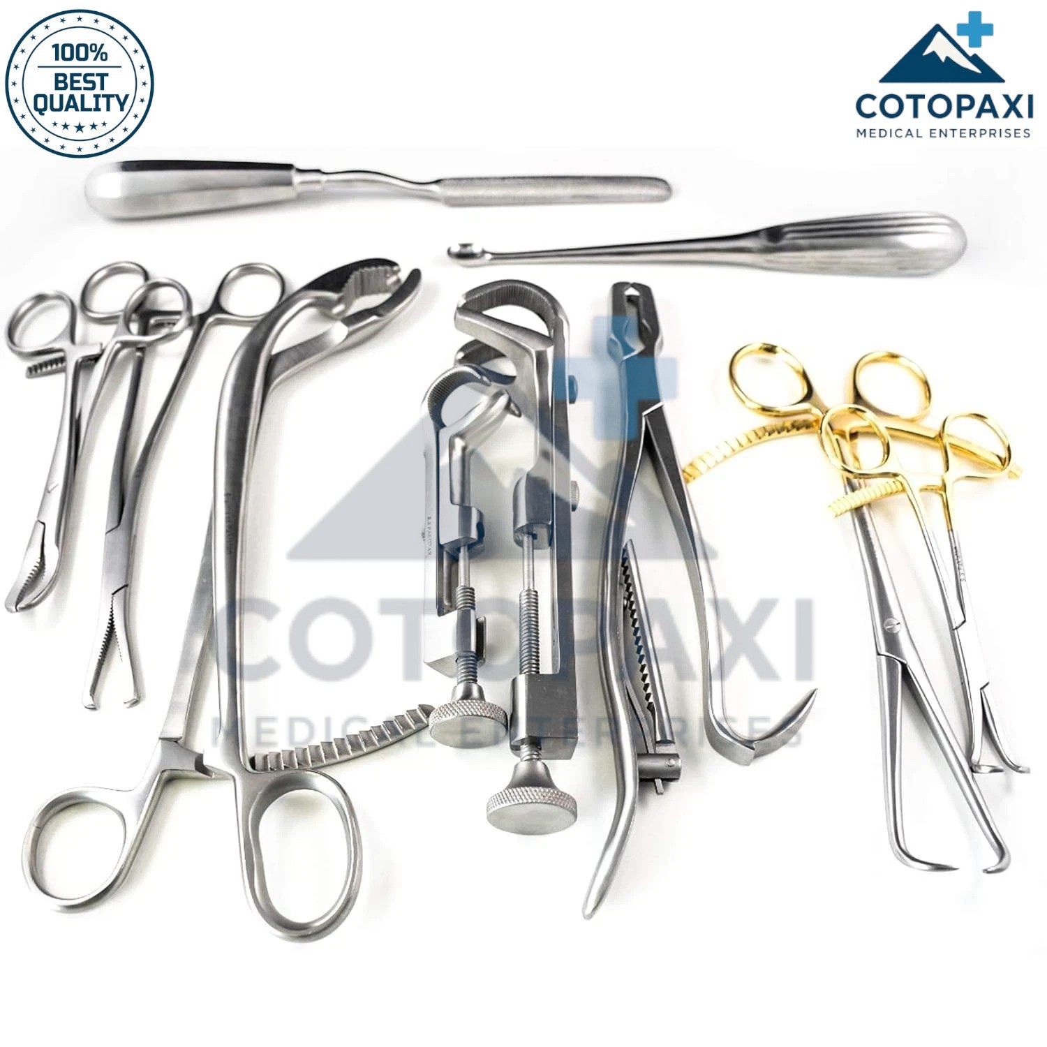 Instruments chirurgicaux orthopédiques : set de 10 pièces contre la fatigue lors des interventions