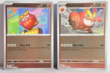 Darmanitan 16/094 + Darumaka 15/94 Phantasmal Flames Reverse Holo Pokemon TCG NM