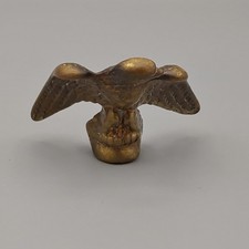 Antique Solid Brass Federal Eagle Finial Flag Pole Lamp Topper 2" 1/8-IP 55.8g