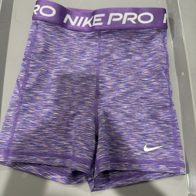 Nike Women's Pro 3  Spacedye Shorts, Black Raspberry X-Small $38 NWT