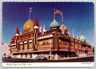 Corn Palace Onion Dome Murals Mitchell South Dakota Postcard