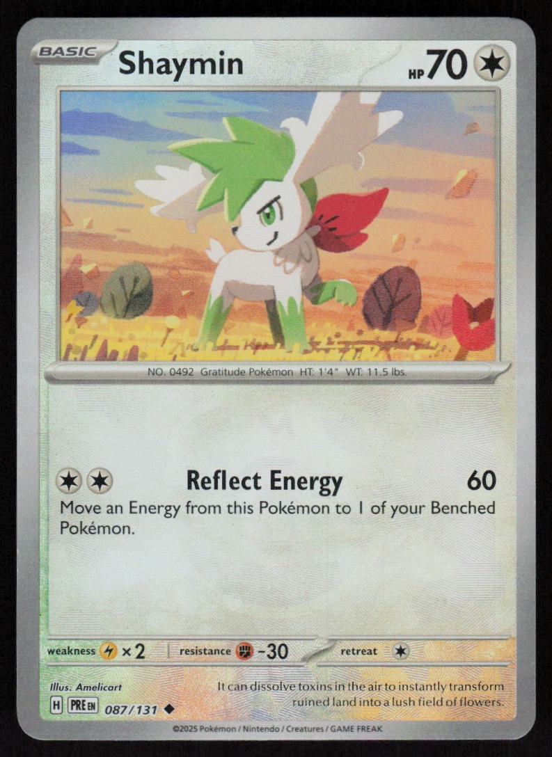 Shaymin 087/131 Master Ball: Prismatic Evolutions Pokemon TCG Near Mint