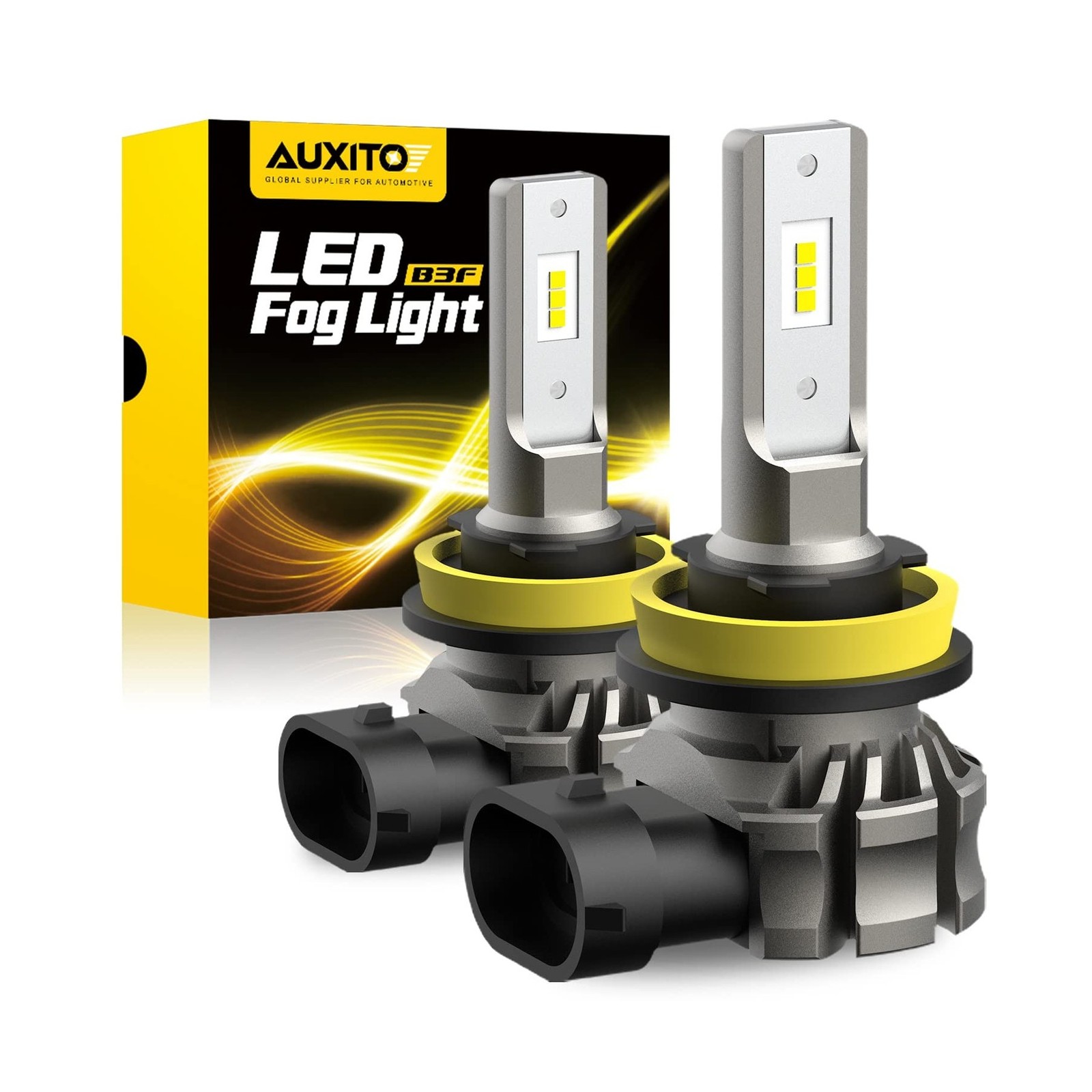 AUXITO H11/H8/H16 LED Fog Light Bulbs or DRL, 6000 Lumens 6500K Cool White Li...
