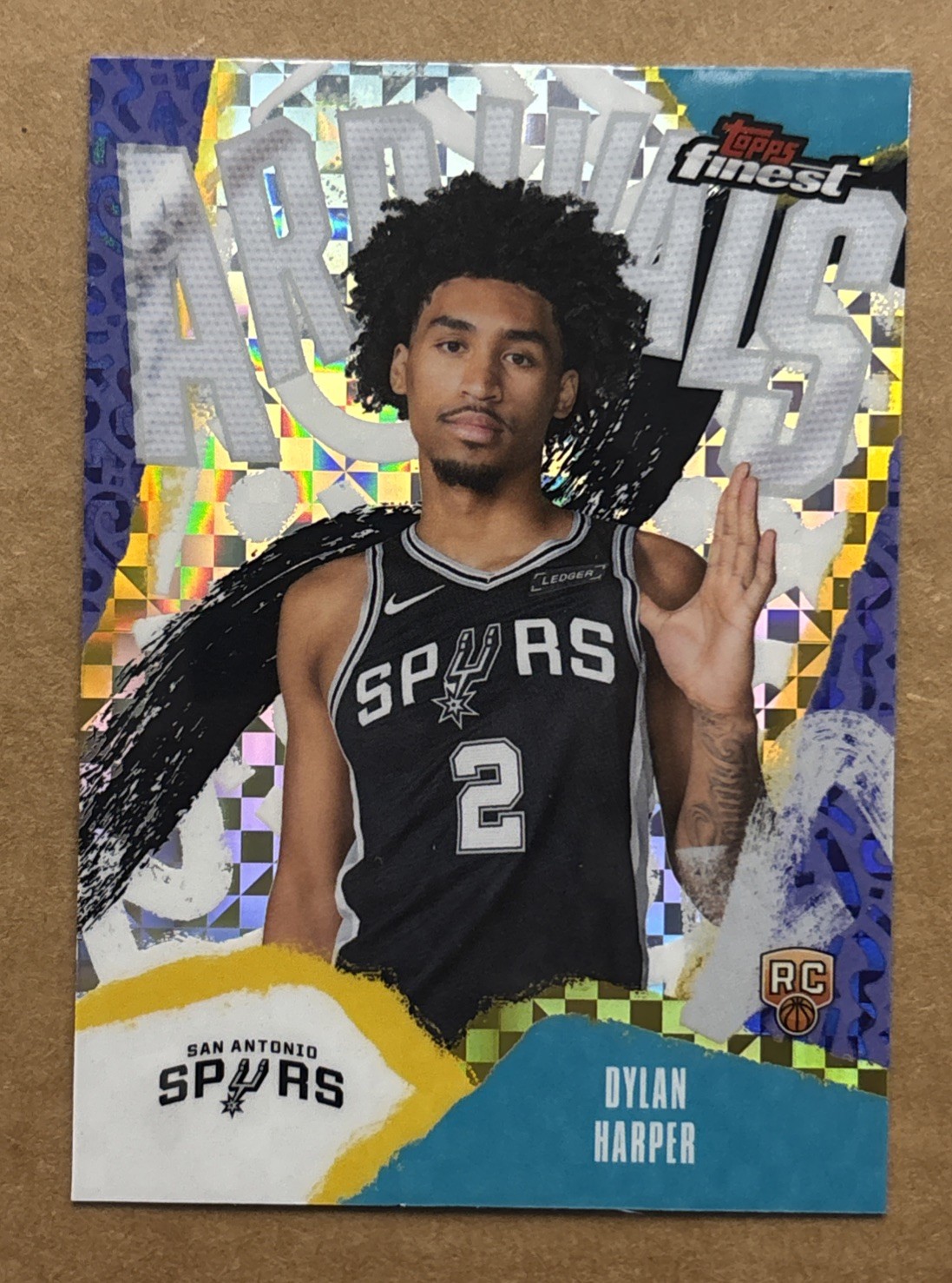 2025-26 Topps Finest Dylan Harper Arrivals RC Geometric Refractor #A-2 Spurs