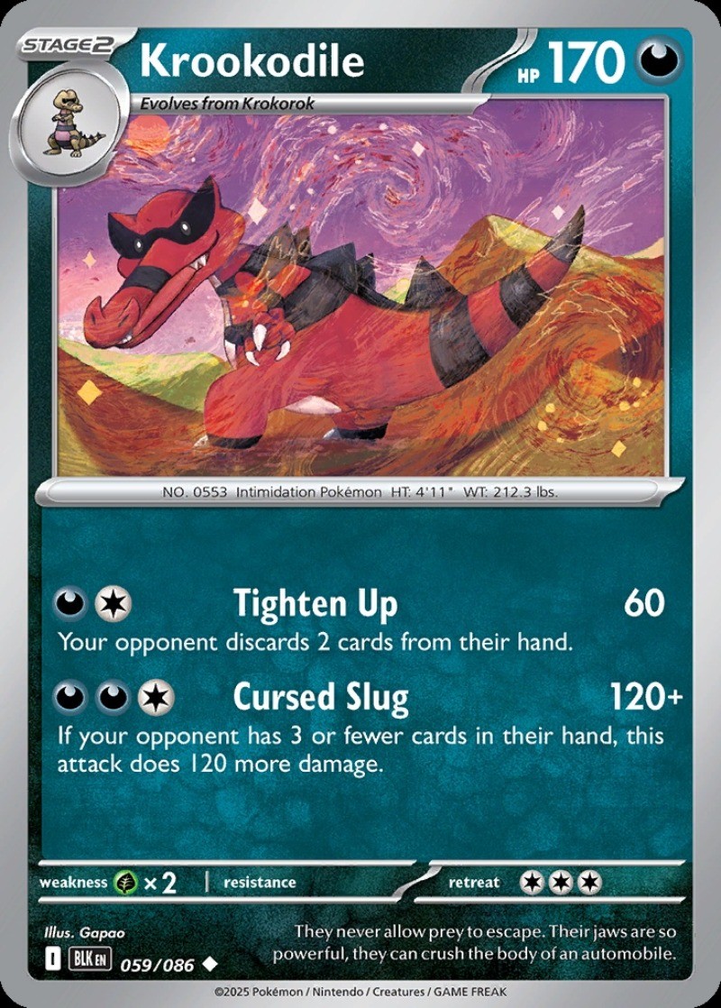 Krookodile Black Bolt #59 Pokémon TCG