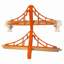 Thomas  Friends Wooden Railway   2 Orange 14" SUSPENSION BRIDGES   Brio