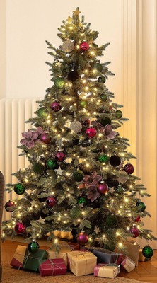 LUMIDA Xmas LED-Weihnachtsbaum  Farben/Funktionen Holzfuß FB&Tasche 180c P4N18
