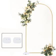 7.2ft Gold Metal Arch Backdrop Stand Wedding Arch for Birthday Party Baby Shower