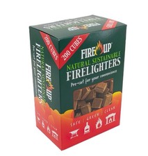 Fire Up Natural Sustainable Firelighters Box Of 200 Cubes