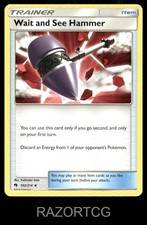 WAIT AND SEE HAMMER 192/214 UC LOST THUNDER POKEMON LP