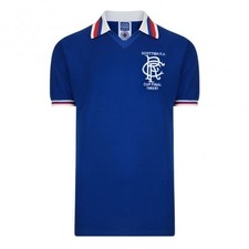 MENS FC RANGERS GLASGOW 1980/1981 HOME FOOTBALL SOCCER SHIRT JERSEY SIZE L LARGE