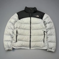 The North Face Mens Gray Black 1996 Retro 700 Nuptse Down Puffer Jacket L
