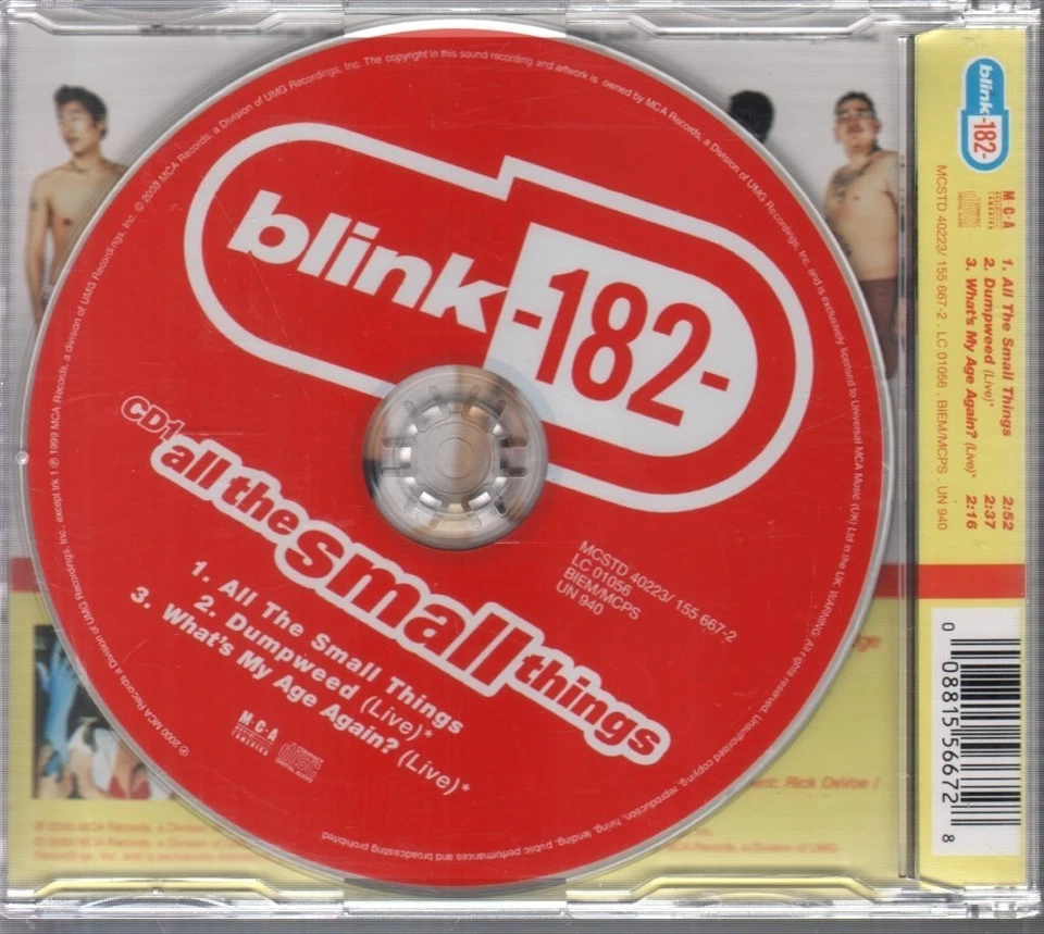 Blink 182 Alle Kleinen Dinge CD UK MCA 2000 Teil 1 CD MCSTD40223 - Bild 2 von 2