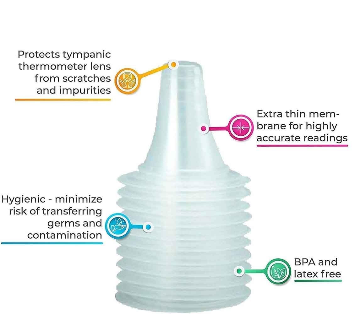 400 Pack Ear Thermometer Probe Covers, Disposable Refill Lens Filters Caps Co...