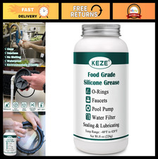 Food Grade Waterproof Silicone Grease for Pool Filters  Plumbing - 8 OZ O-Ring