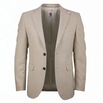 CG Club of Gents Herren Anzug Sakko Paul Slim Fit grau beige 50.184N1 424142 71 - Bild 1 von 4