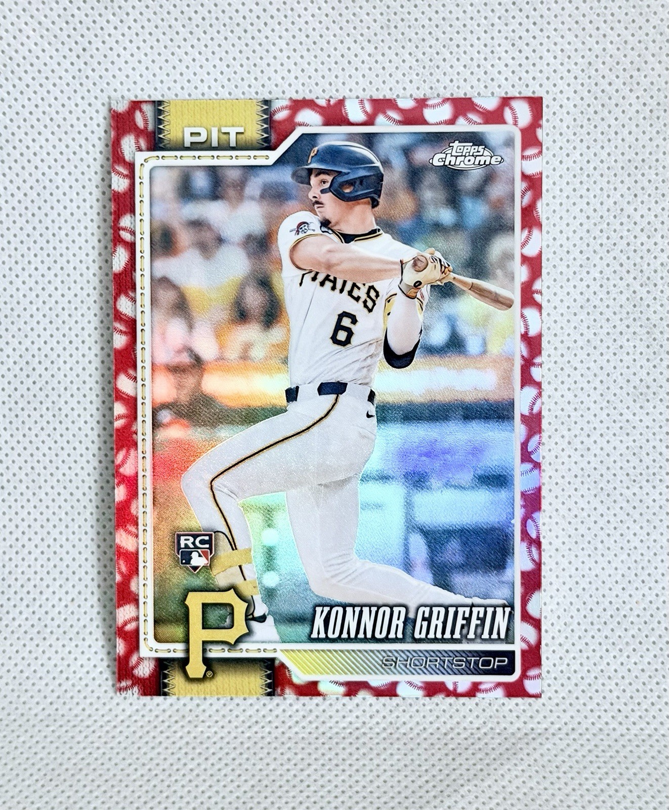 2026 Topps Chrome Konnor Griffin Baseball Seams Refractor RC #74 Pirates SP