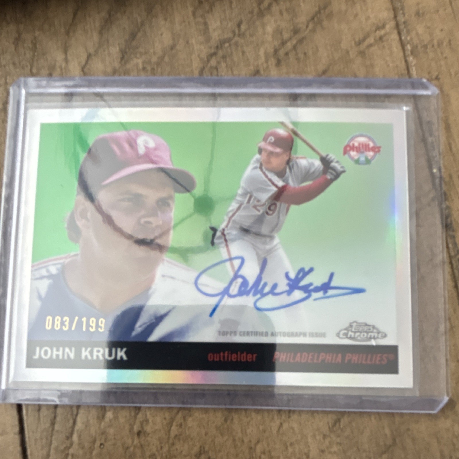 Topps 2023 Chrome Platinum John Kruk Auto Refractor /199 #CPA-JK