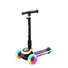 Melo Beam 3 Wheel Kick Scooter with Light Up Wheels - Black