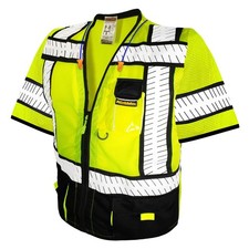 Chaleco de seguridad KwikSafety SPECIALIST (bolsillos multiusos) clase 3 ANSI OSHA alta visibilidad