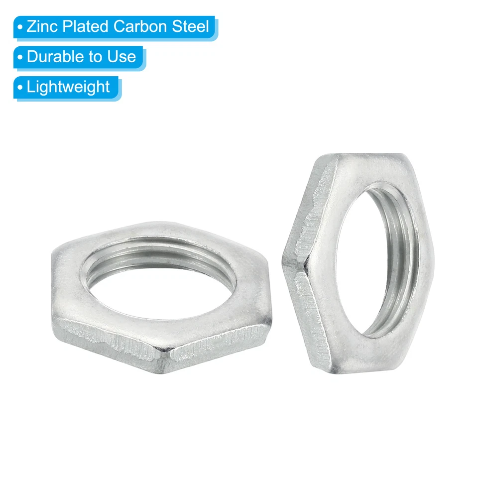 M16x1.5 Stahl Sechskantmuttern 30 Pack Metrische Gewinde Verzinkt 4mm Höhe - Bild 4 von 4