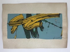 Roy Lichtenstein COA Art Painting Original Drawing Vintage Paper Signed