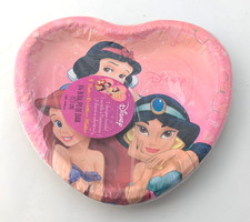 Brand New Disney Princess Set of 8 Heart Paper Plates Party Theme Birthday