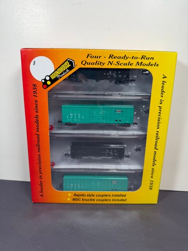 Paquete de cuatro trenes de caja Roundhouse escala N listos para funcionar 89440 NUEVA YORK CENTRAL NYC | Condition: New