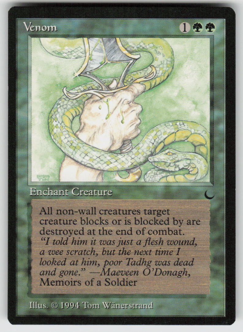 Venom Common The Dark MTG Lightly Played 1994