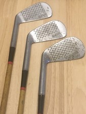 Vintage Robert Jones Jr. Spalding Autograph 2,3,5 Irons FISH SCALE grooving