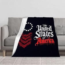 Durable Soft  Warm Flannel Blanket - Cozy Stars Design for Sofa Travel Bed
