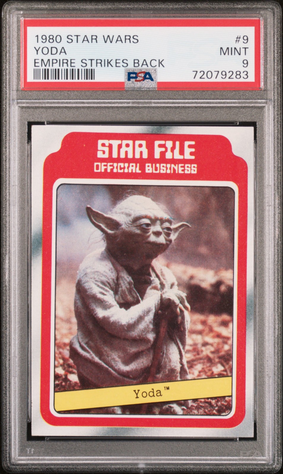 1980 STAR WARS EMPIRE STRIKES BACK #9 YODA PSA 9