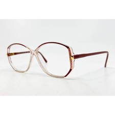 Silhouette SPX M 1793 Burgundy Clear Butterfly Eyeglass Frames Austria 56-10-135