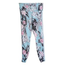 Nike Dri-Fit Light Blue  Pink Floral Leggings S